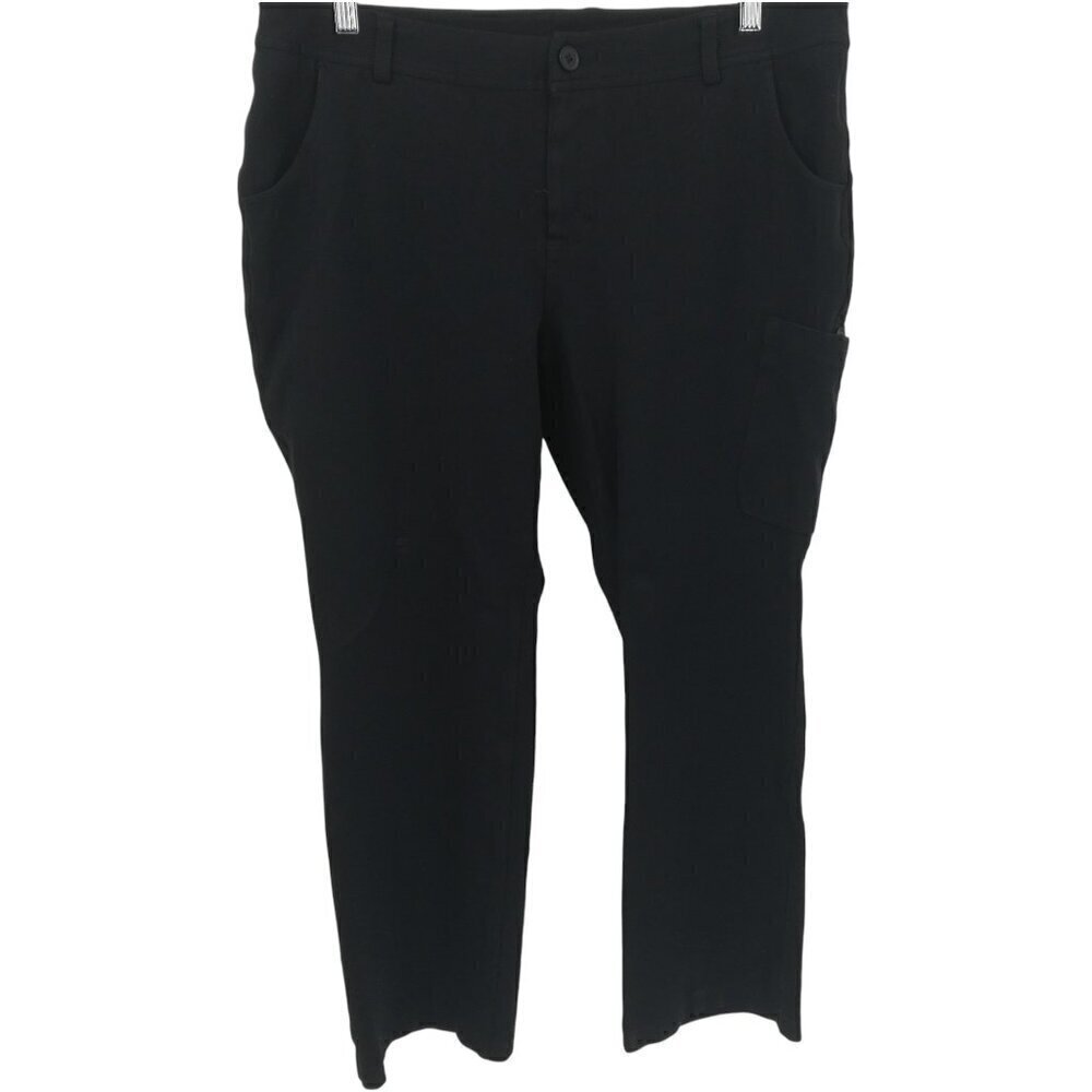 Duluth Wear With All Ponte Pants Size 14 x 29 Black Stretch Straight Leg Cargo